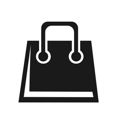 Vector illustration, basket order icon, bags. Flat design. 