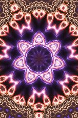 Magic mystic mandala. Esoteric geometric fractal. Kaleidoscopic background