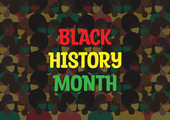 Black history month vector illustration