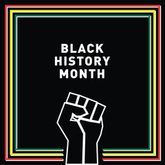 Black history month fist vector illustration