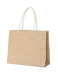 Brown mulberry paper bag isolated with clipping path for mockup
