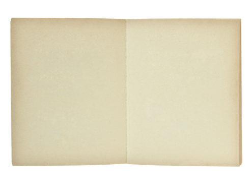 Old book open isolated with clipping path for mockup