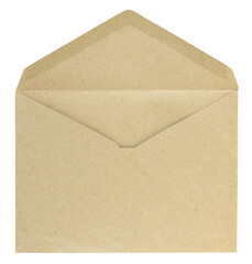 Blank envelope isolated with clipping path for mockup