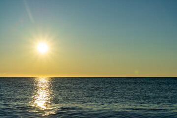 Sunrise over Mediterranean Sea, Costa del Sol, Malaga, Spain