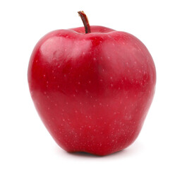 Plakat Fresh red apple, white background