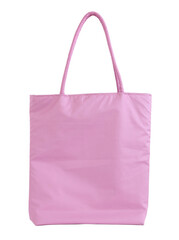 Pink fabric bag isolated with clipping path for mockup