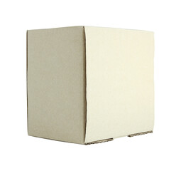 Blank cardboard box isolated with clipping path for mockup