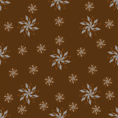 seamless vector pattern in brown color
