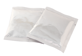 plastic package bag isolated with clipping path for mockup