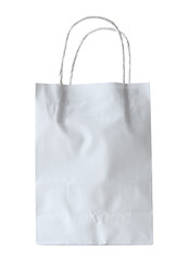 white paper bag isolated with clipping path for mockup