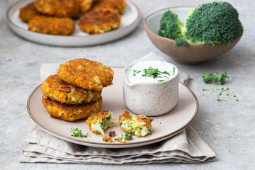 Broccoli mozzarella cheese Fritters .Tasty  food