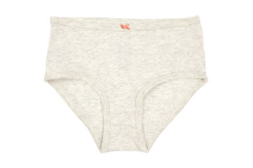 Striped colored baby briefs isolated on white