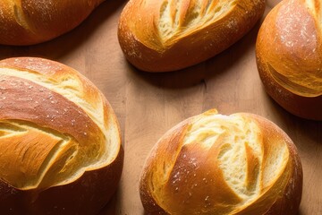 High-Resolution Image of Fresh Bakery Bread Showcasing its Aromatic and Appetizing Qualities, Perfect for Adding a Delicious Element to any Design Project