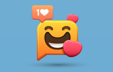 like chat social, online emoji, happy people. Vector