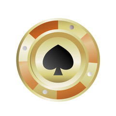 casino chip - vector icon