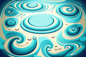 Fototapeta na wymiar many kinds of water ripples. Generative AI