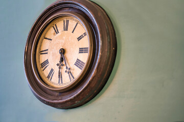 old clock on wall  meeting nostalgia precision running sleep speed late old-fashioned age busy...