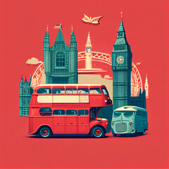 Naklejka na ściany i meble city bus vector illustration