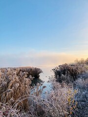 sunrise over the river