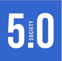 Society 5.0 design. Human-centered association. Sustainable, inclusive system.Isolated vector illustrations