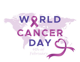 Fototapeta na wymiar World cancer day, world cancer day poster or background design