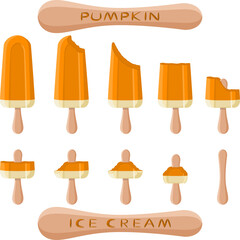 Big set various sweet tasty natural ice cream