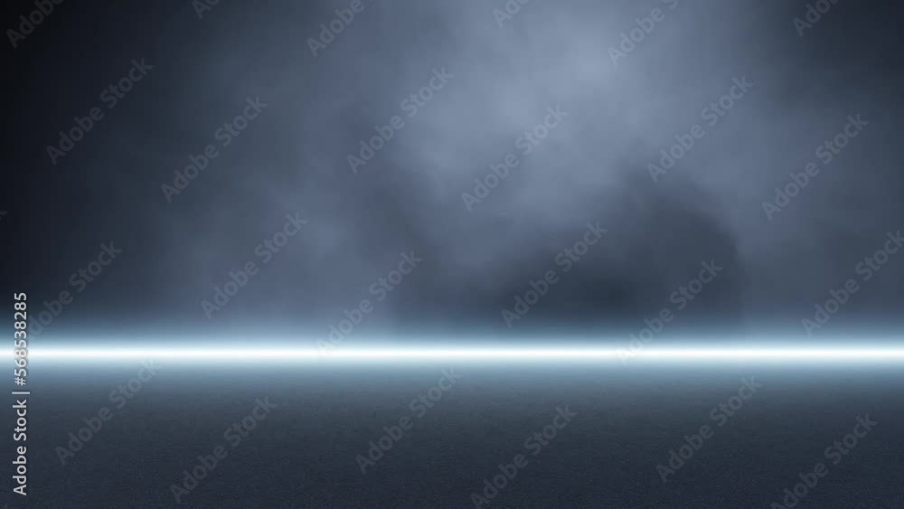 Canvas Prints dark night asphalt road with realistic smoke loop animation. copy space background.