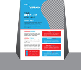 Brochure design, cover layout, annual report, poster, flyer in A4,modern template, in White & Red color, perfect for creative professional business, vector illustration template in A4 size.
