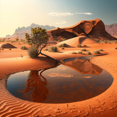 Plakat desert in the desert