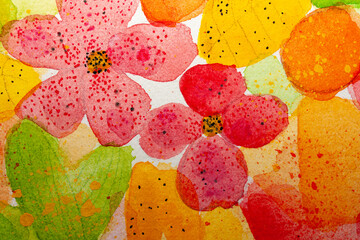 Watercolor, spring flowers