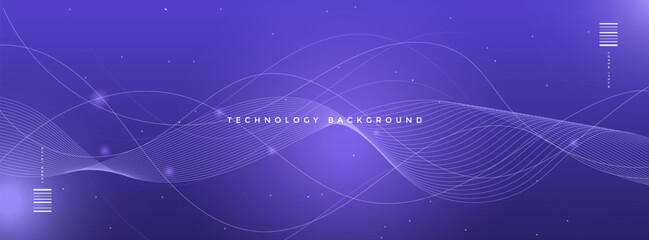 abstract technology background banner with gradient colors