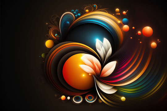 abstract background with circles, Abstract Background design for moton graphics. Generative Ai