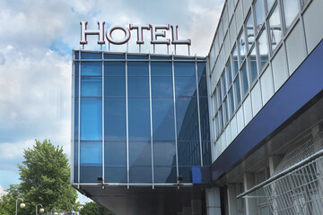 Obraz premium small city hotel for tourists ... 
