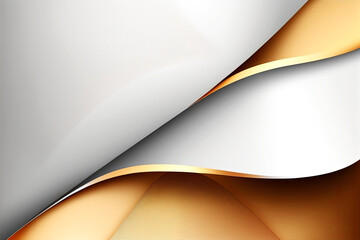 Abstract White and Gold Luxury Paper Background