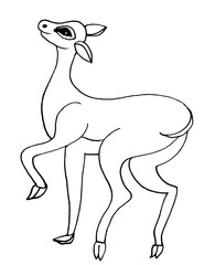 Indian Deer Silhouette