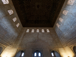 Nasrid Palaces in the Alhambra in Granada, Andalusia, Spain, Unesco heritage