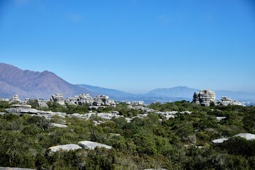Fototapeta na wymiar Rock formations of Canuto de la Utrera