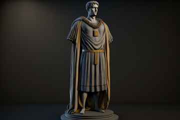 Obraz premium Emperor clothing in ancient Rome, Generative AI