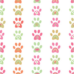 Paw prints Yk2 fashion 200s fashion seamless fabric design pattern