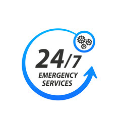 24-7 service concept. 24-7 open. Support service icon. Round-the-clock customer service. Support or CRM Concept. Service and support. Vector illustration