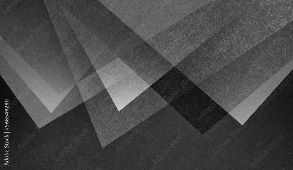 Canvas Prints modern abstract black and white background design with layers of textured white transparent material