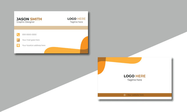 Clean and simple business card layout, creative and professional business card design, visiting card, minimal business card mockup