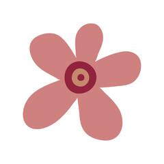 Christmas flower or poinsettia, flat icon vector illustration. Vector illustration