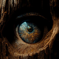 Les yeux des bois IA Art