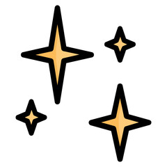 star night Color line icon