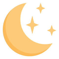 moon star flat icon