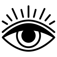 boho evil eye glyph icon