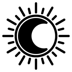 sun moon glyph icon