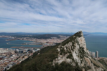 Fototapeta na wymiar View from the famous rock in Gibraltar