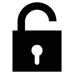 unlock vector, icon, symbol, logo, clipart, isolated. vector illustration. vector illustration isolated on white background.